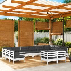Practical 12 Piece Garden Lounge Set for Outdoor Enjoyment