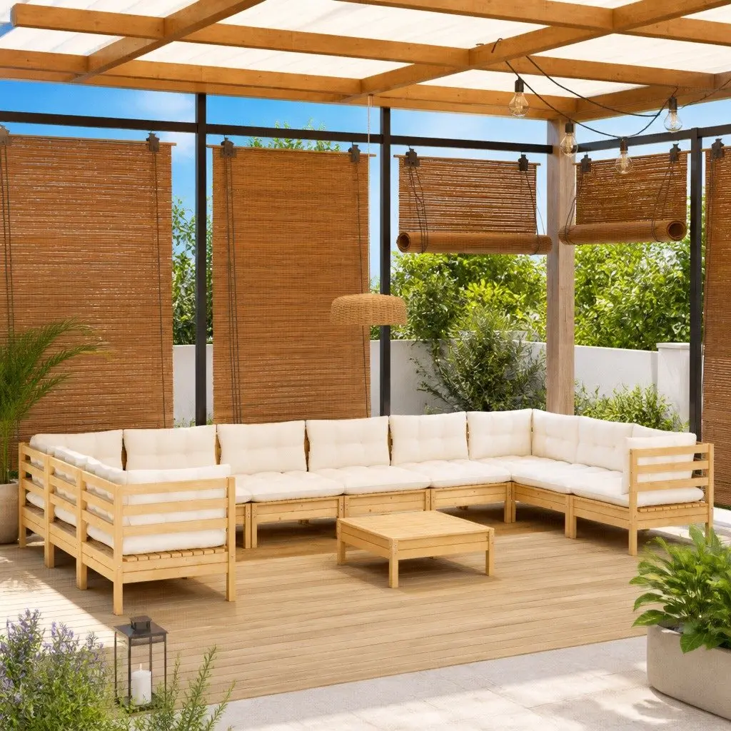 11 Piece Lounge Set for Outdoor Use