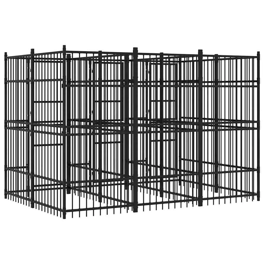 Dog Kennel Outdoor Run Steel Exercise Pen Enclosure Durable Heavy Duty Play Area