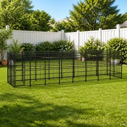 Practical Outdoor Dog Kennel for Safe Play - 14.75m²