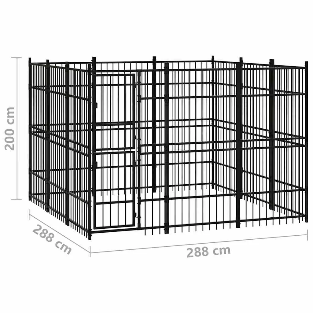 Dog Kennel Steel Outdoor Run Exercise Pen Play Enclosure Large Yard Pet Cage