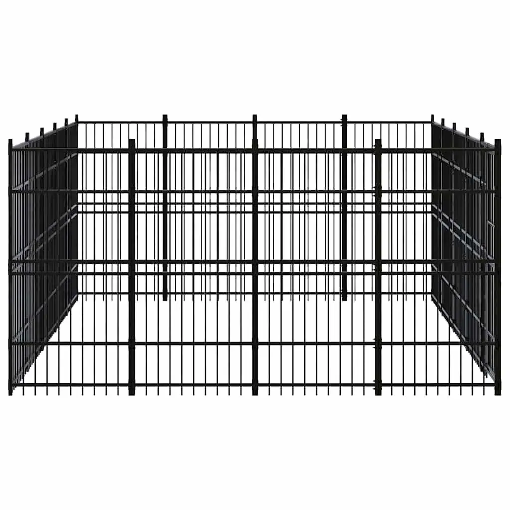 Dog Kennel Steel Outdoor Enclosure 18.43 m² Large Ventilated Run Exercise Play