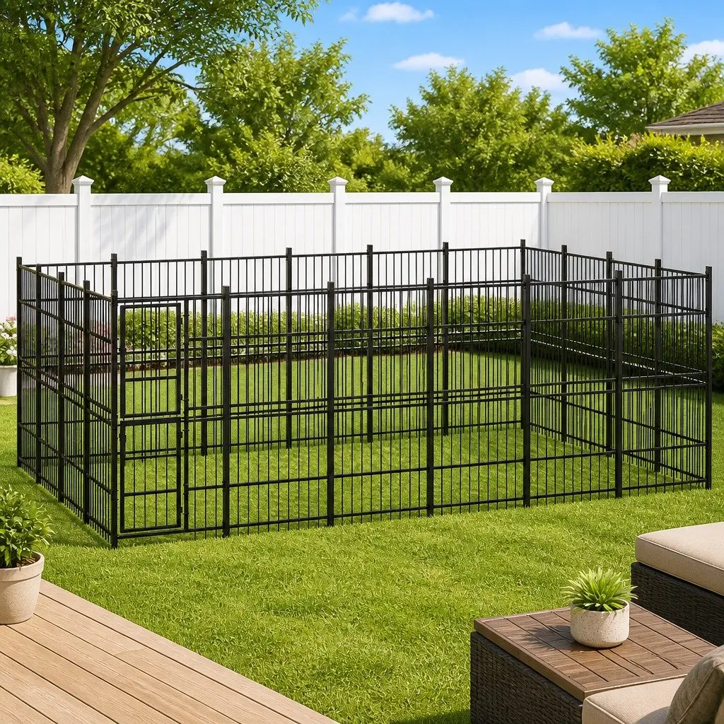 Outdoor Dog Kennel for Exercise and Play