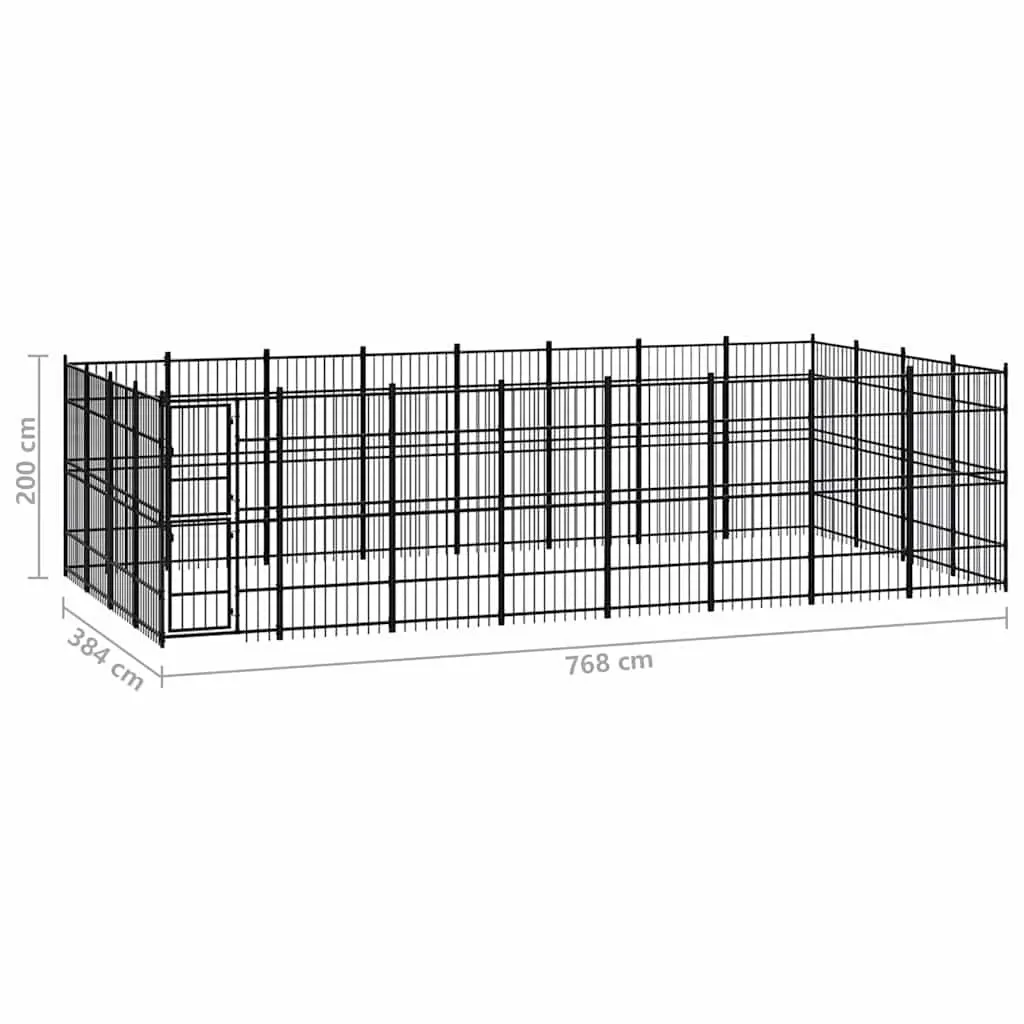 Outdoor Dog Kennel for Safe Exercise and Play