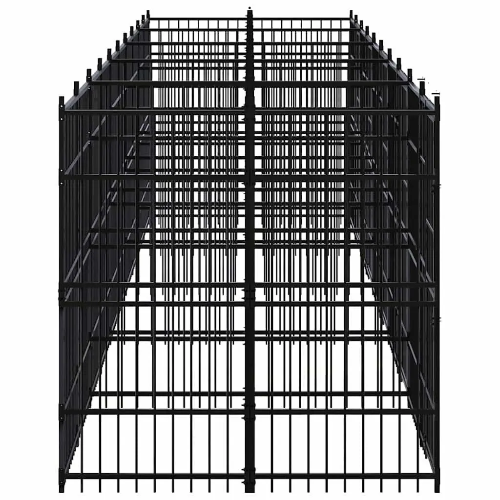 Dog Kennel Steel Outdoor Run Large Exercise Pen Enclosure Hinged Door Lockable