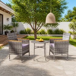 Practical 3 Piece Garden Dining Set for Any Space