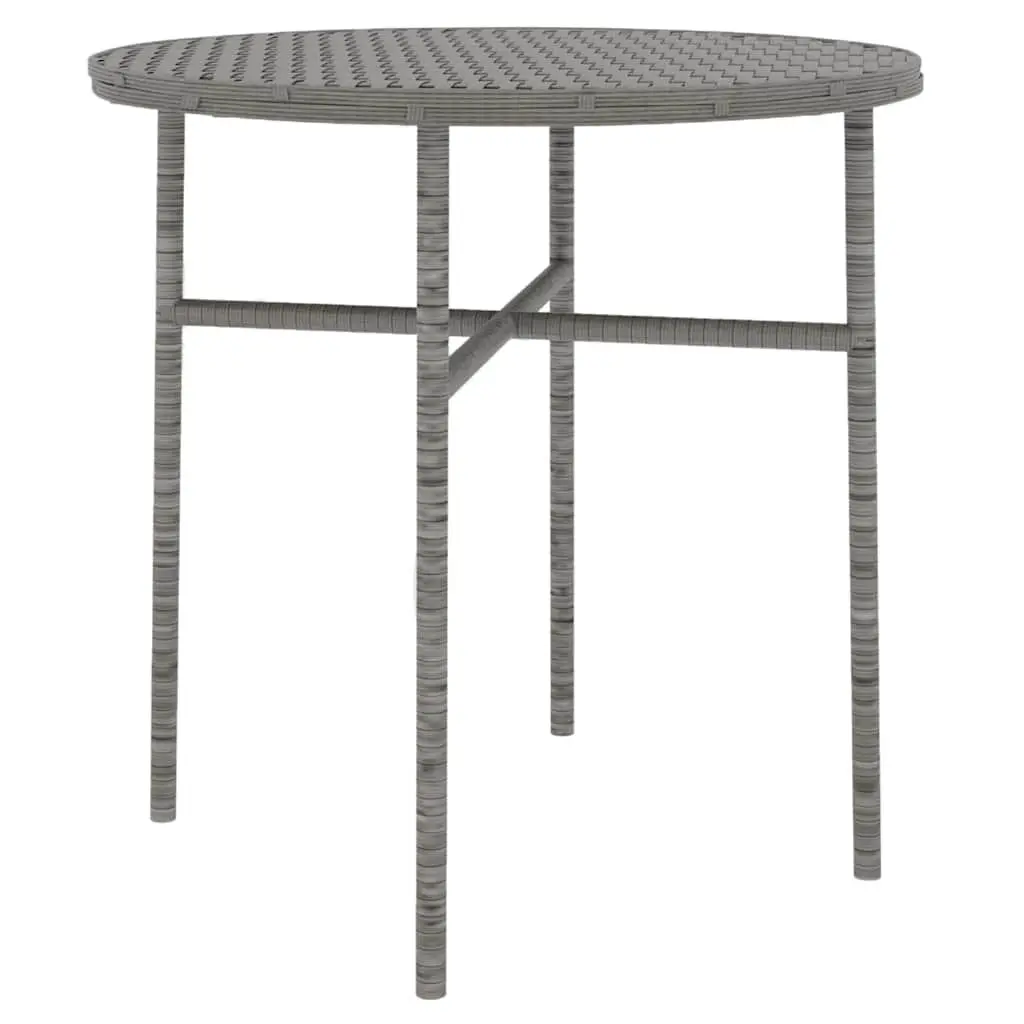 3 Piece Outdoor Dining Set Garden Patio Furniture PE Rattan Grey Table Chairs