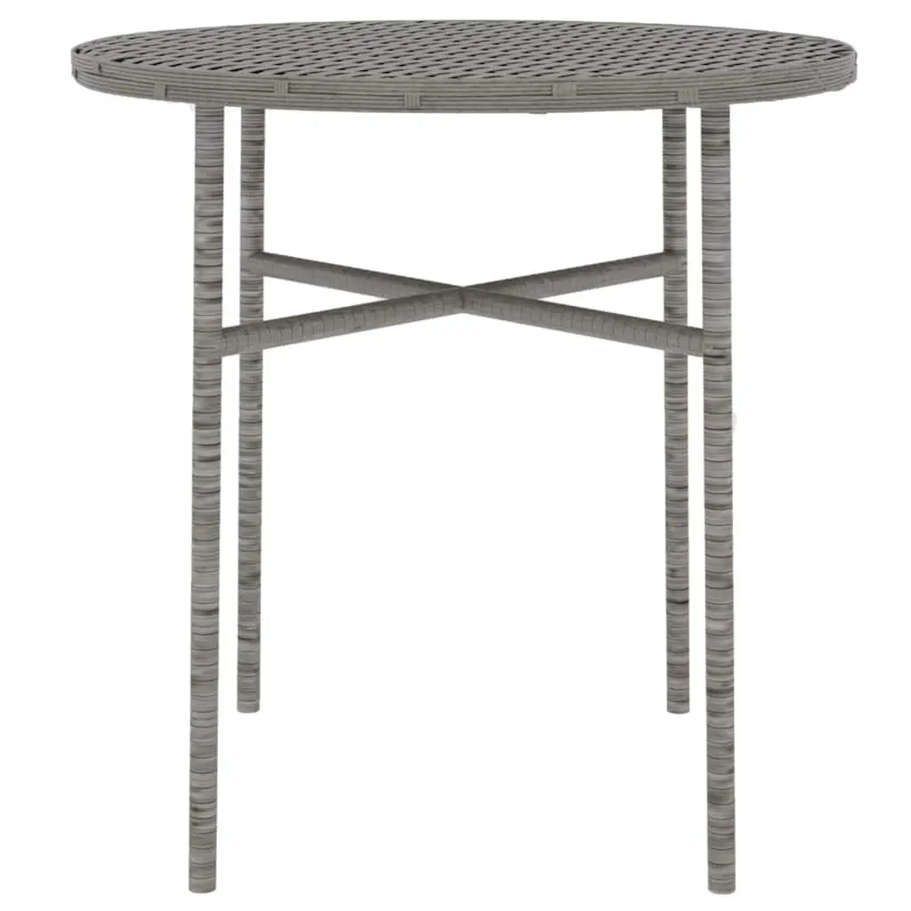 3 Piece Outdoor Dining Set Garden Patio Furniture PE Rattan Grey Table Chairs