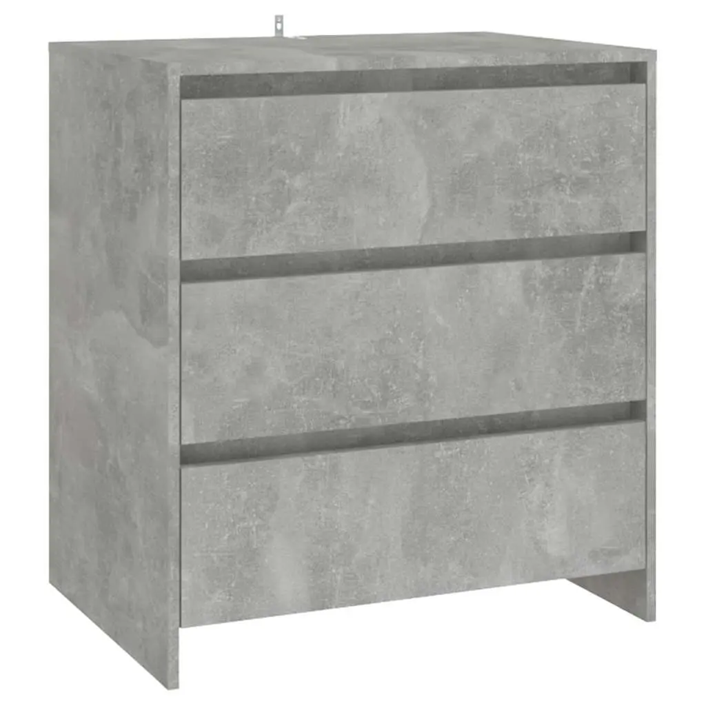 Sideboard Storage Cabinet 2 Piece Engineered Wood Grey Modern