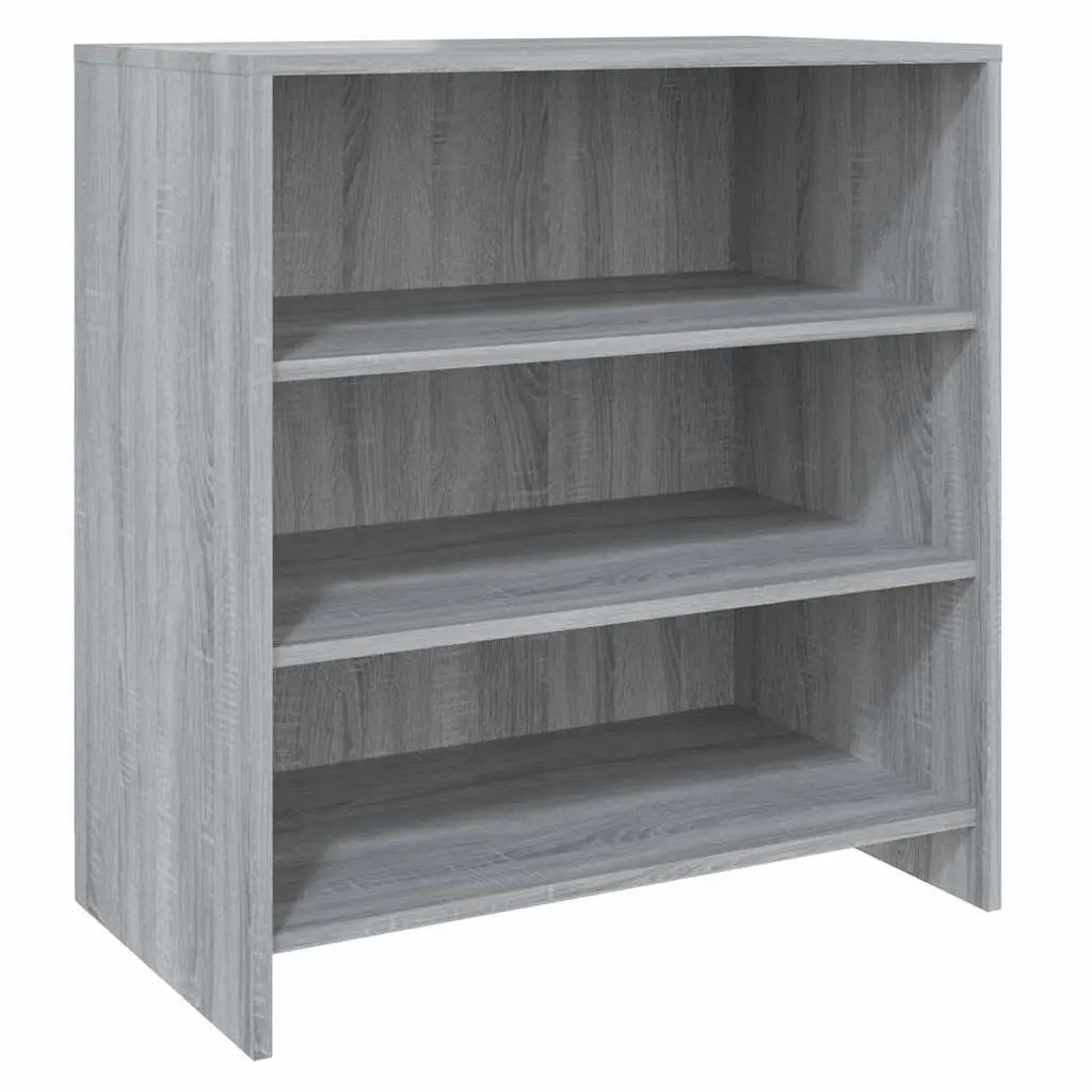 2 Piece Sideboard Engineered Wood Grey Storage Cabinet Buffet Furniture Decor Display Unit