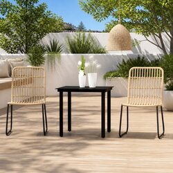 Practical 3 Piece Garden Dining Set for Outdoor Use