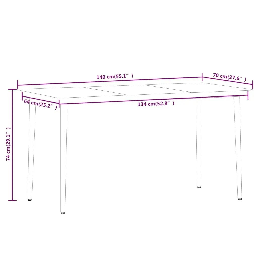 7 Piece Garden Dining Set Powder-coated Steel Frame Glass Top Black Rattan Chairs