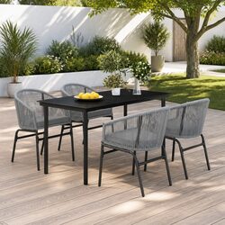 Practical 5 Piece Garden Dining Set for Outdoor Living