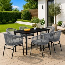 Practical 7 Piece Garden Dining Set for Your Patio