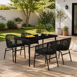 Functional 5-Piece Outdoor Dining Set for Entertaining