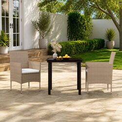 Practical 3 Piece Garden Dining Set for Outdoor Use
