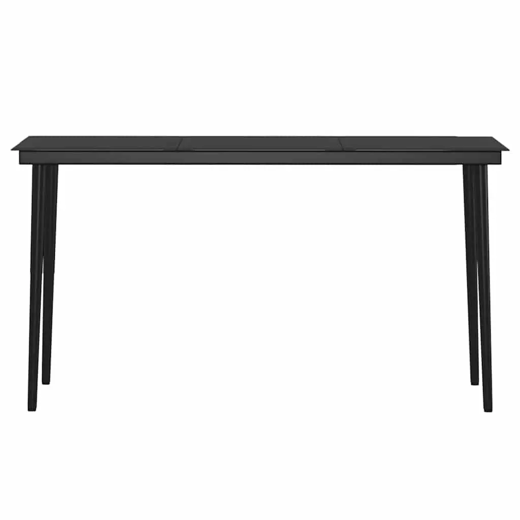 Outdoor Dining Set 7 Piece Garden Furniture Table Chairs Cushions Grey Black