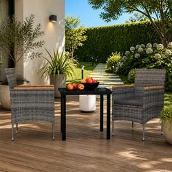 Practical 3 Piece Outdoor Dining Set for Gardens