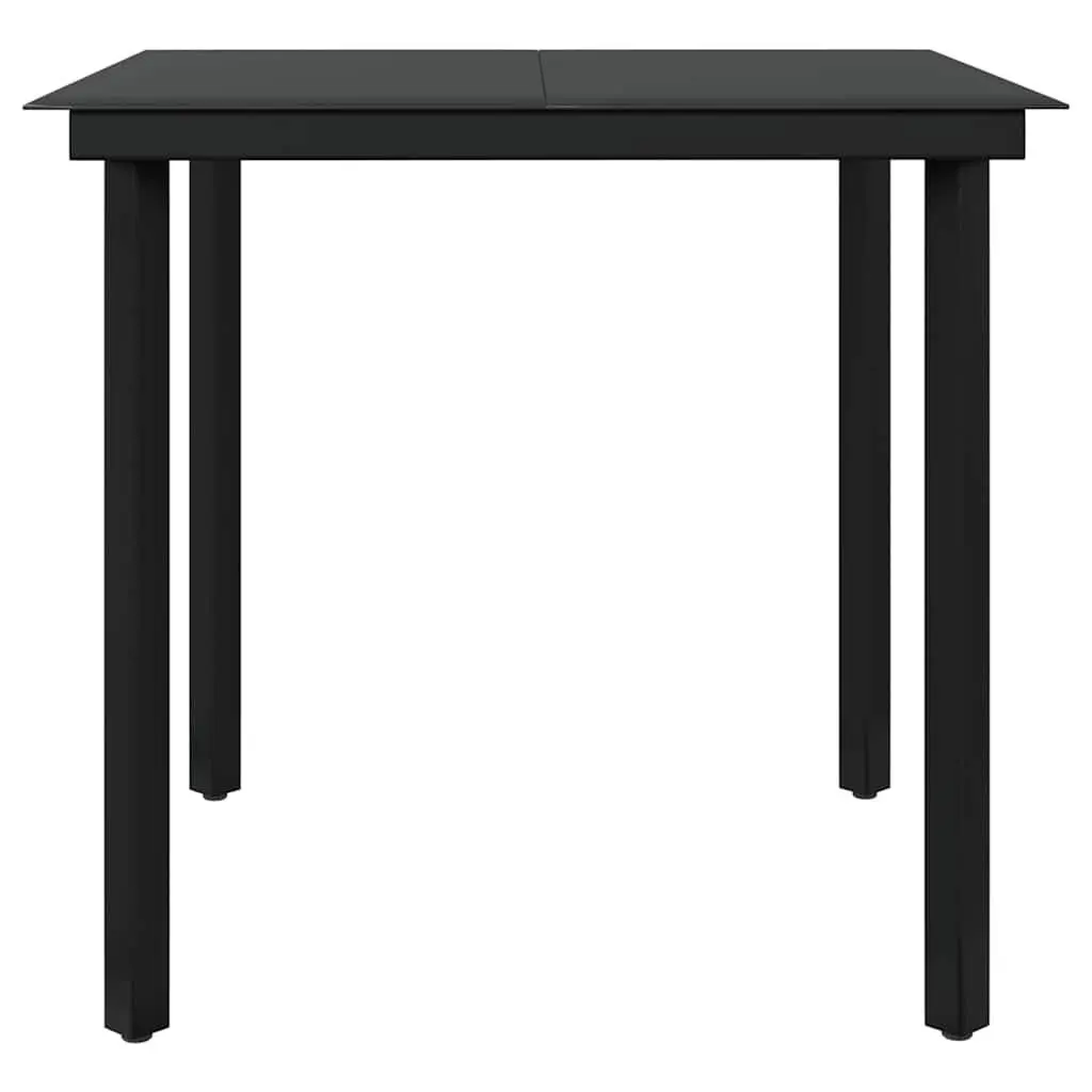 Outdoor Dining Set 5 Piece Table Chairs Grey Black Patio Furniture with Cushions