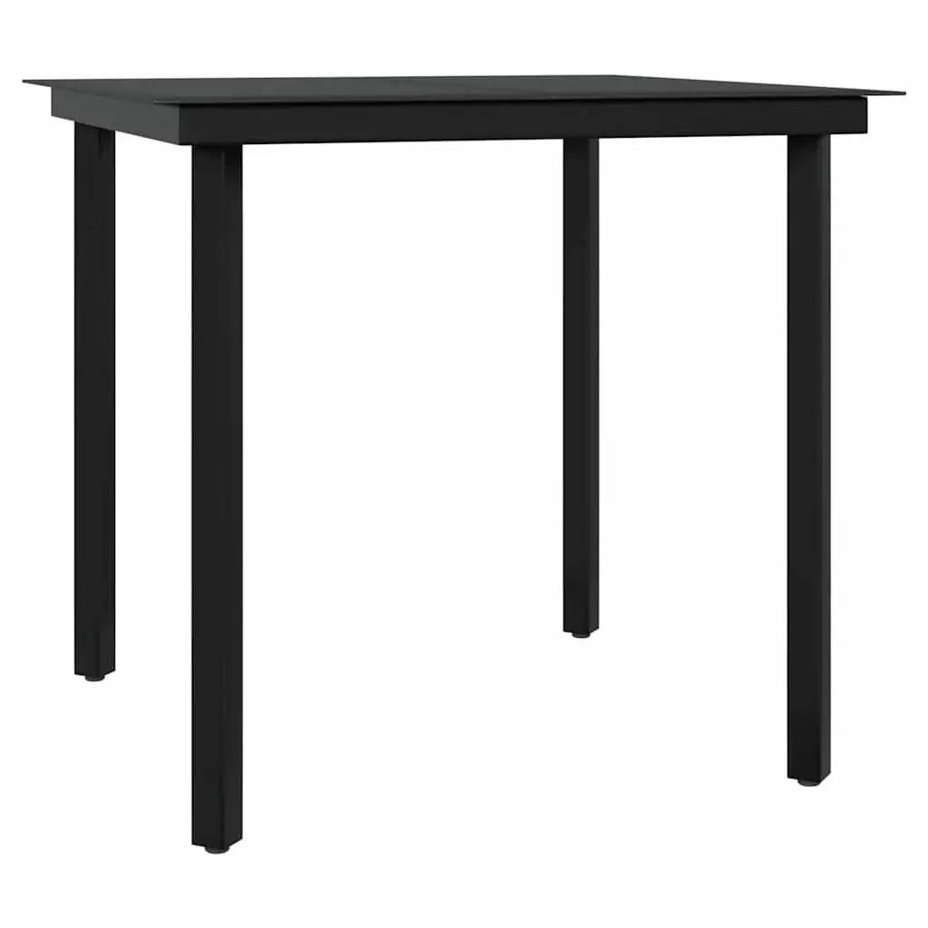 Outdoor Dining Set 5 Piece Table Chairs Grey Black Patio Furniture with Cushions
