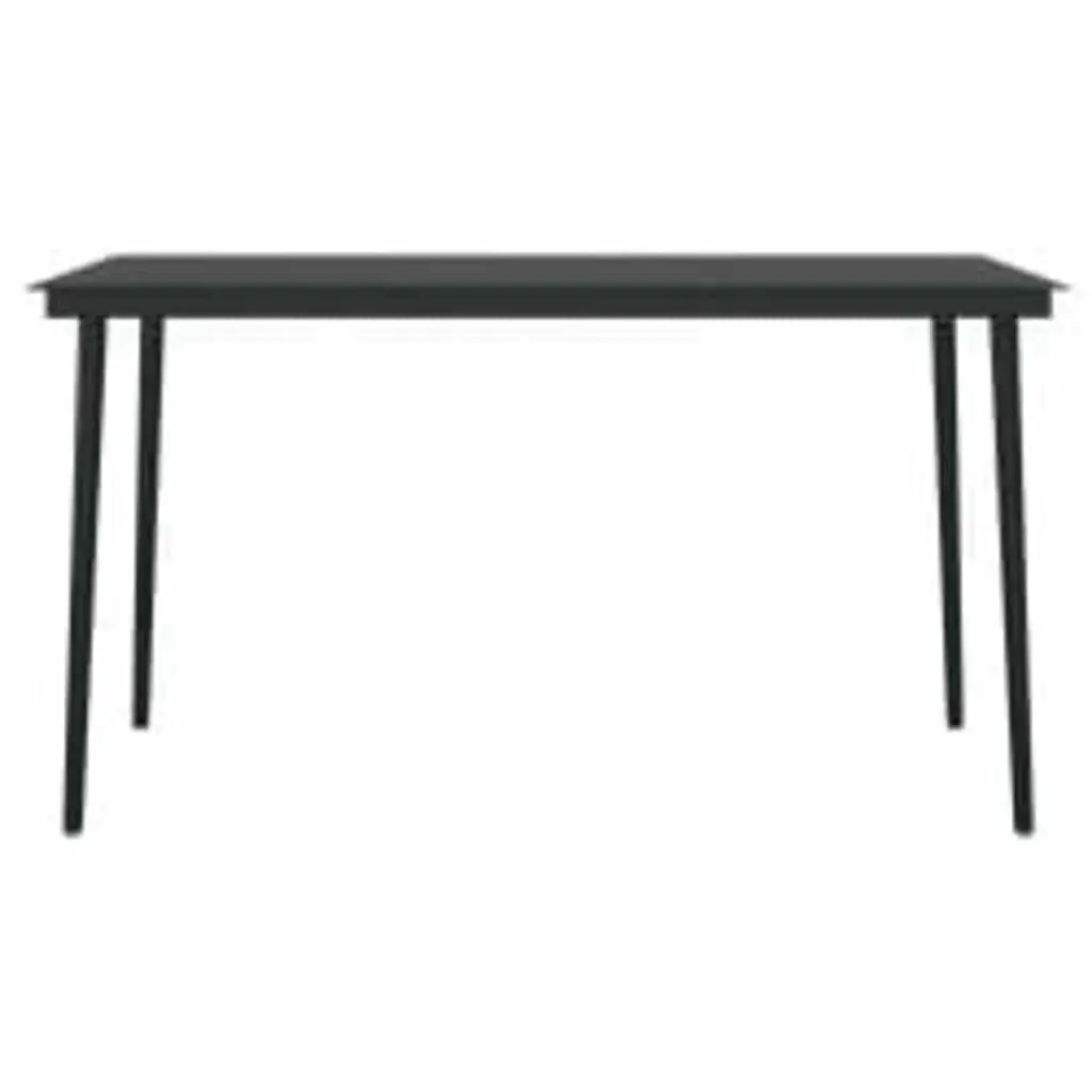 5 Piece Outdoor Dining Set Grey PE Rattan Chairs Glass Top Steel Frame