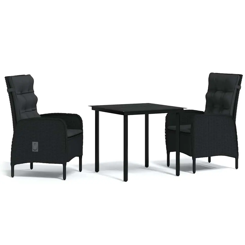 3-Piece Garden Dining Set for Outdoor Use