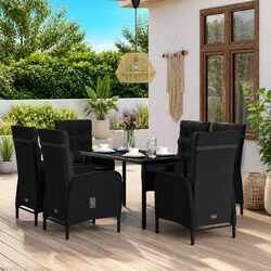 Versatile 7 Piece Garden Dining Set for Patio Use