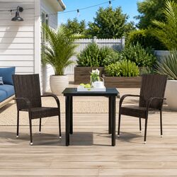 Practical 3 Piece Dining Set for Outdoor Enjoyment