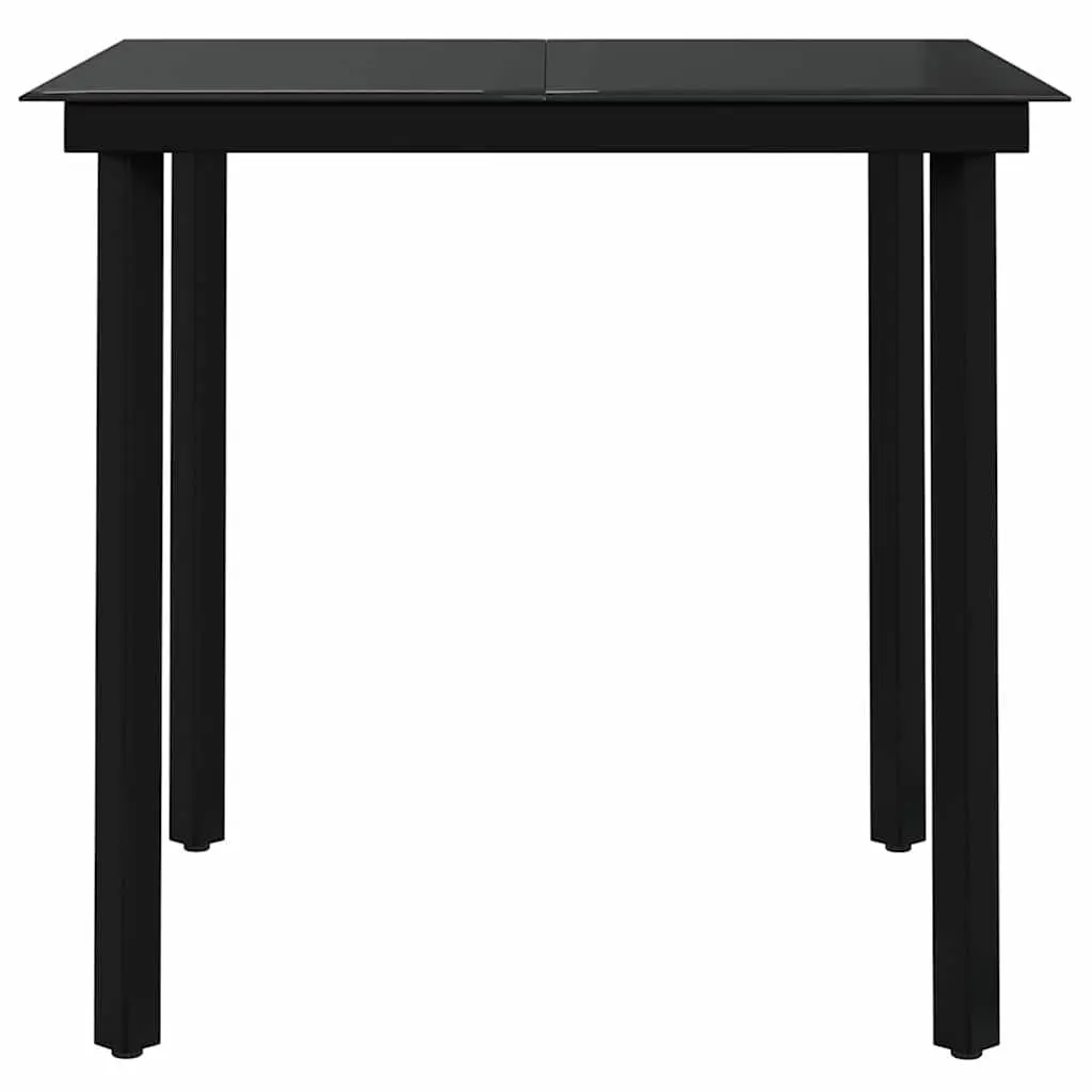5 Piece Garden Dining Set Outdoor Patio Furniture Table Chairs Grey Black