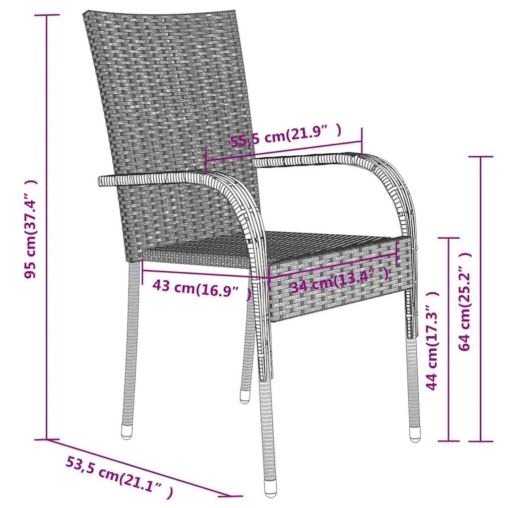 Garden Dining Set Black Steel Rattan Chairs Glass 5 Piece