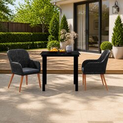 Versatile Black Garden Dining Set for Any Outdoor Space
