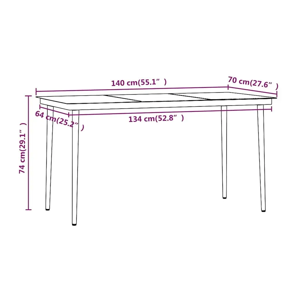 5 Piece Garden Dining Set Powder-coated Steel Frame Water-resistant PE Rattan Black with Cushions