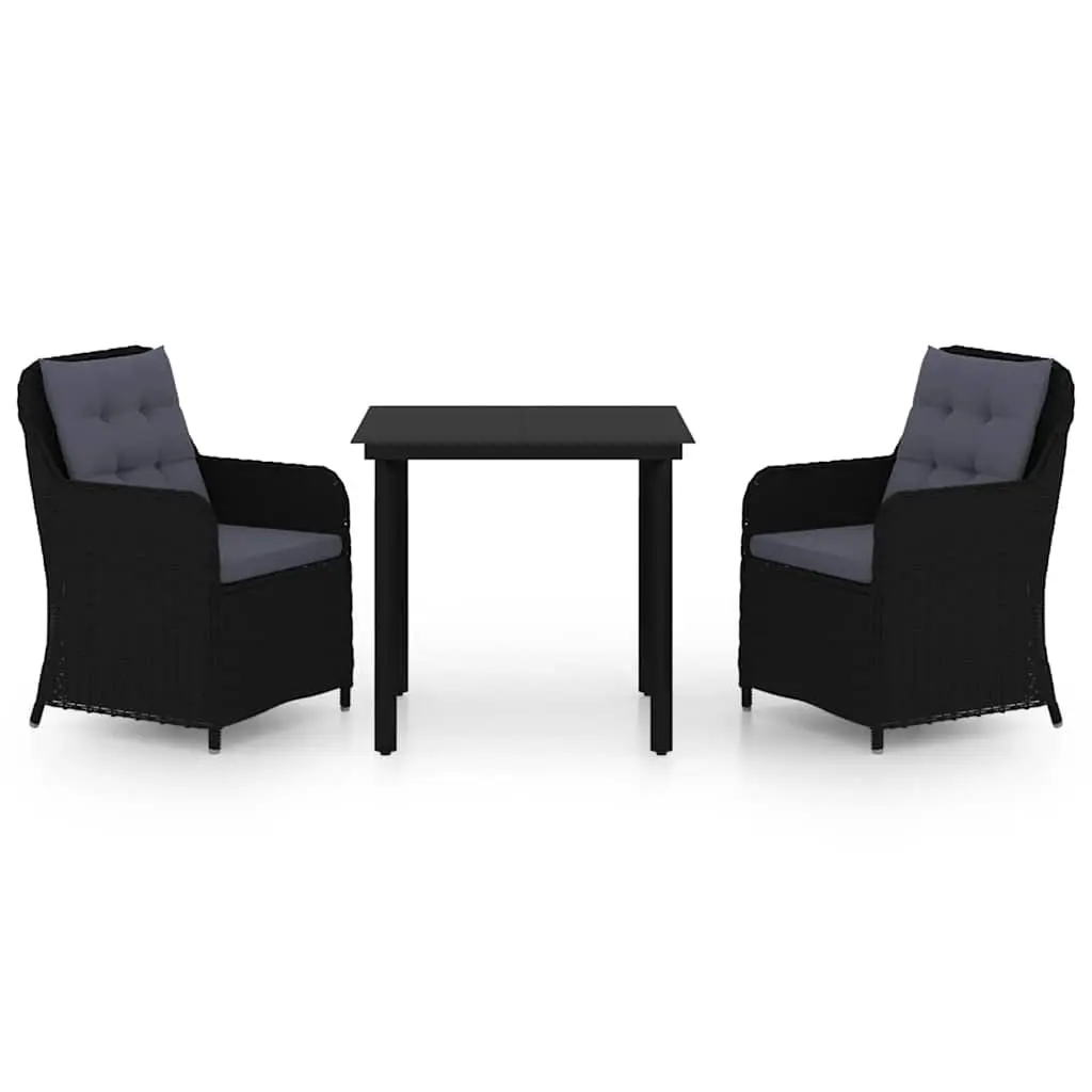 3-Piece Garden Dining Set with Cushions