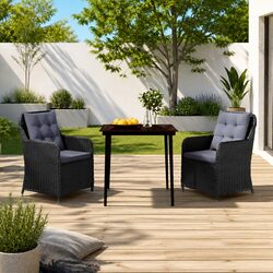 Practical 3 Piece Garden Dining Set for Outdoor Use