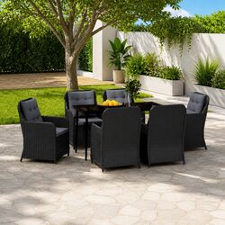 Practical 7-Piece Outdoor Dining Set for Family Use