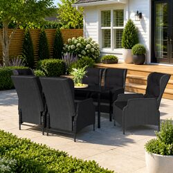 Practical 7 Piece Garden Dining Set for Outdoor Use