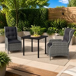 Practical 3 Piece Outdoor Dining Set for Relaxed Meals