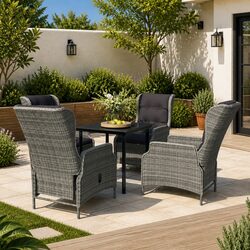 Versatile 5-Piece Dining Set for Patio and Garden Use
