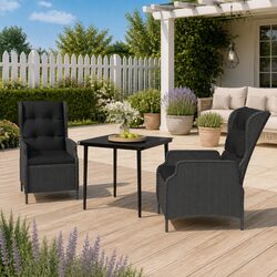 Perfect Outdoor Dining Solution with Reclining Chairs