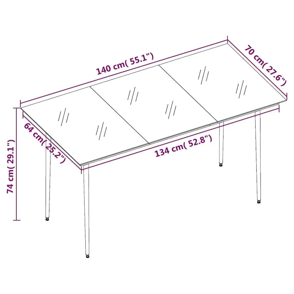 5 Piece Outdoor Dining Set Steel Frame Grey PE Rattan Reclining Chairs Glass Table