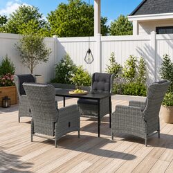 Practical 5-Piece Garden Dining Set for Outdoor Use
