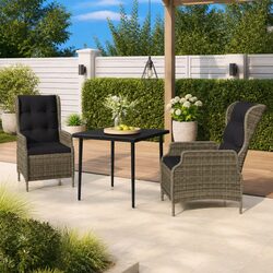 Practical Outdoor 3-Piece Dining Set with Recliners