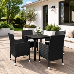 Functional 5 Piece Garden Dining Set for Outdoor Use