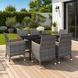 Practical 7 Piece Dining Set for Outdoor Use