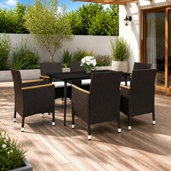 Practical 7 Piece Dining Set for Outdoor Enjoyment