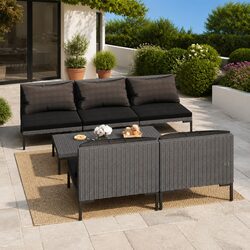 Functional 6-Piece Garden Lounge Set with Cushions