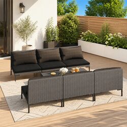 Practical 7 Piece Garden Lounge Set for Outdoor Living