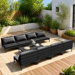 Practical 9 Piece Outdoor Lounge Set for Everyday Use