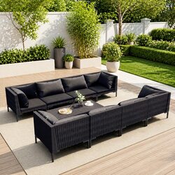 Versatile 9 Piece Garden Lounge Set for Outdoor Use