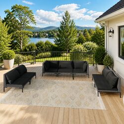 Practical 7 Piece Garden Lounge Set for Everyday Use